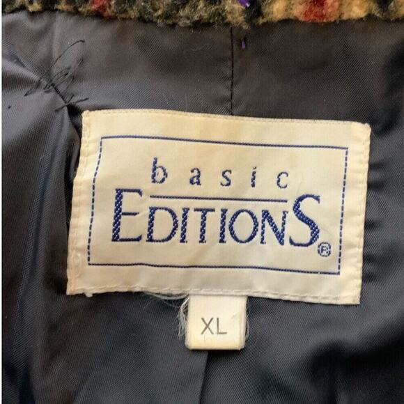 Basic Editions Vintage Fleece Jacket Womens Size XL Lined Warm Comfortable Coat - Picture 5 of 6